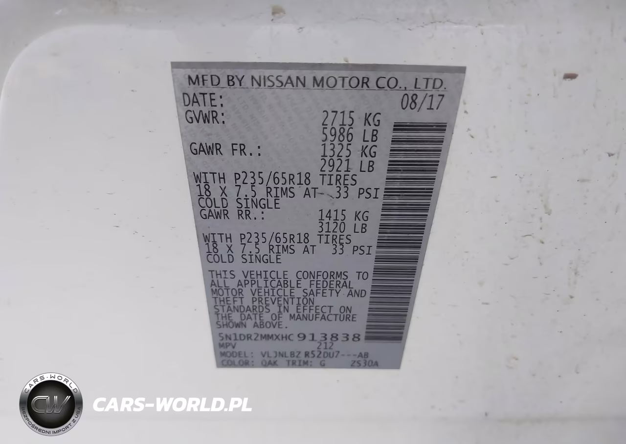 2017 Nissan Pathfinder S VIN:5N1DR2MMXHC913838 - 9