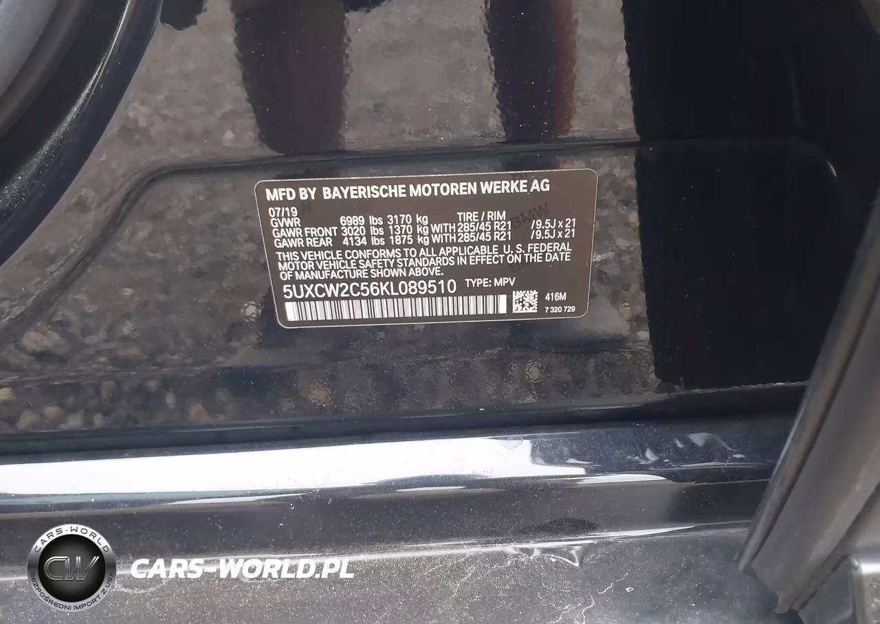 2019 BMW X7 xDrive40I VIN:5UXCW2C56KL089510 - 9