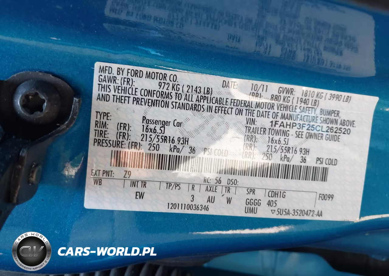 2012 Ford Focus Se VIN:1FAHP3F25CL262520 - 9