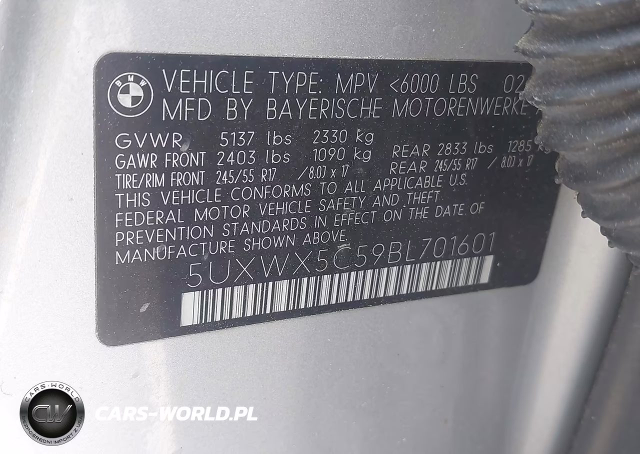 2011 BMW X3 xDrive28I VIN:5UXWX5C59BL701601 - 9