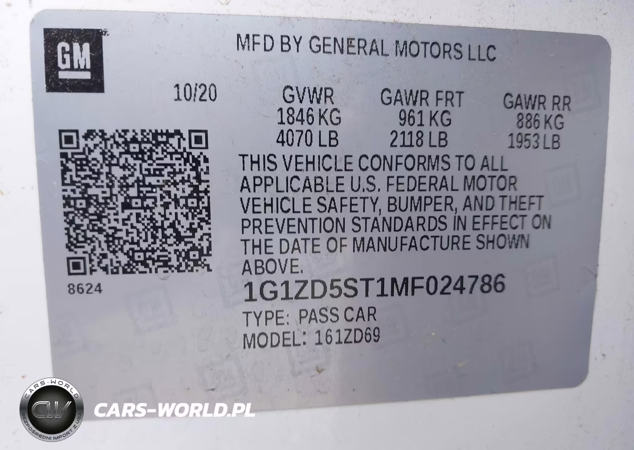 2021 Chevrolet Malibu Fwd Lt VIN:1G1ZD5ST1MF024786 - 9