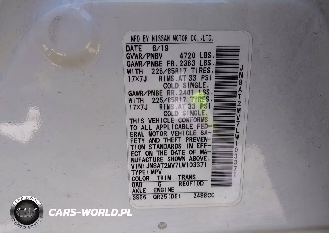 2020 Nissan Rogue Sv Intelligent Awd VIN:JN8AT2MV7LW103371 - 9