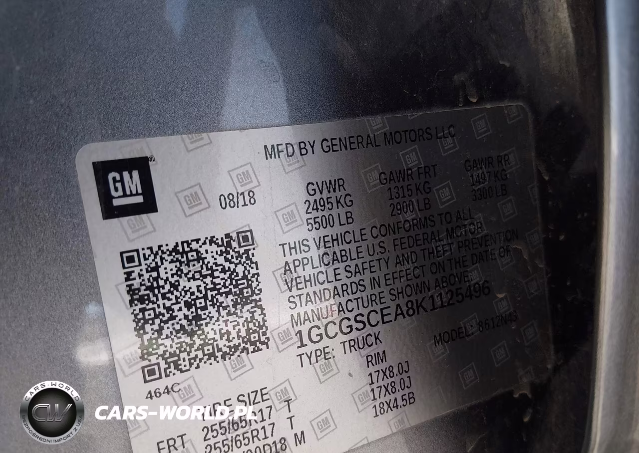2019 Chevrolet Colorado Lt VIN:1GCGSCEA8K1125496 - 9