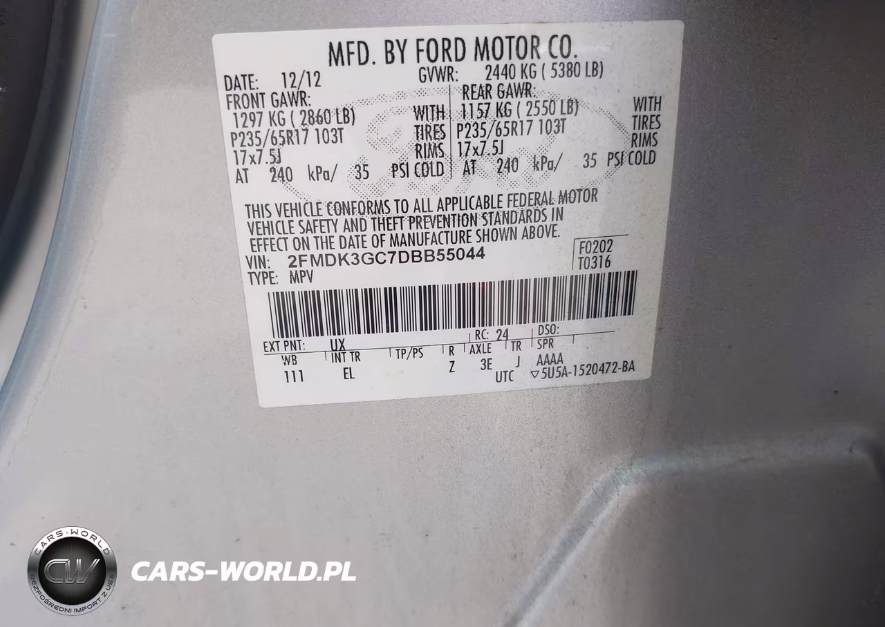 2013 Ford Edge Se VIN:2FMDK3GC7DBB55044 - 9