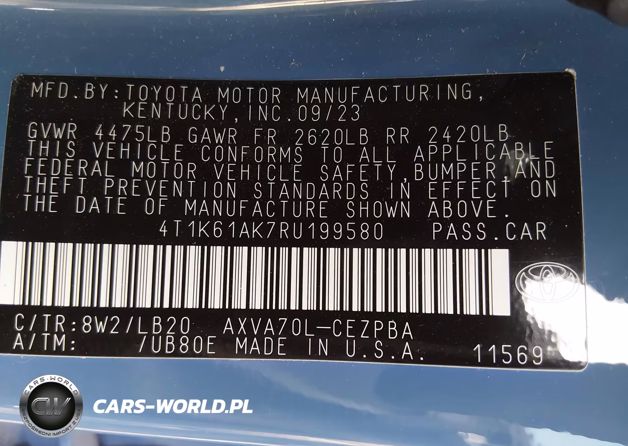 2024 Toyota Camry Xse VIN:4T1K61AK7RU199580 - 9