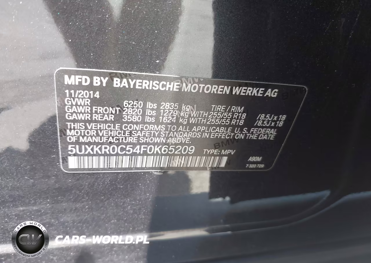 2015 BMW X5 xDrive35I VIN:5UXKR0C54F0K65209 - 9
