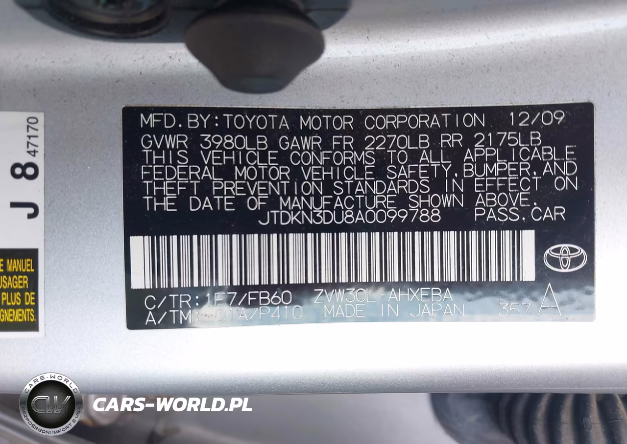 2010 Toyota Prius Iii VIN:JTDKN3DU8A0099788 - 9