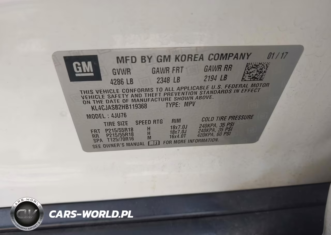 2017 Buick Encore Preferred VIN:KL4CJASB2HB119368 - 9