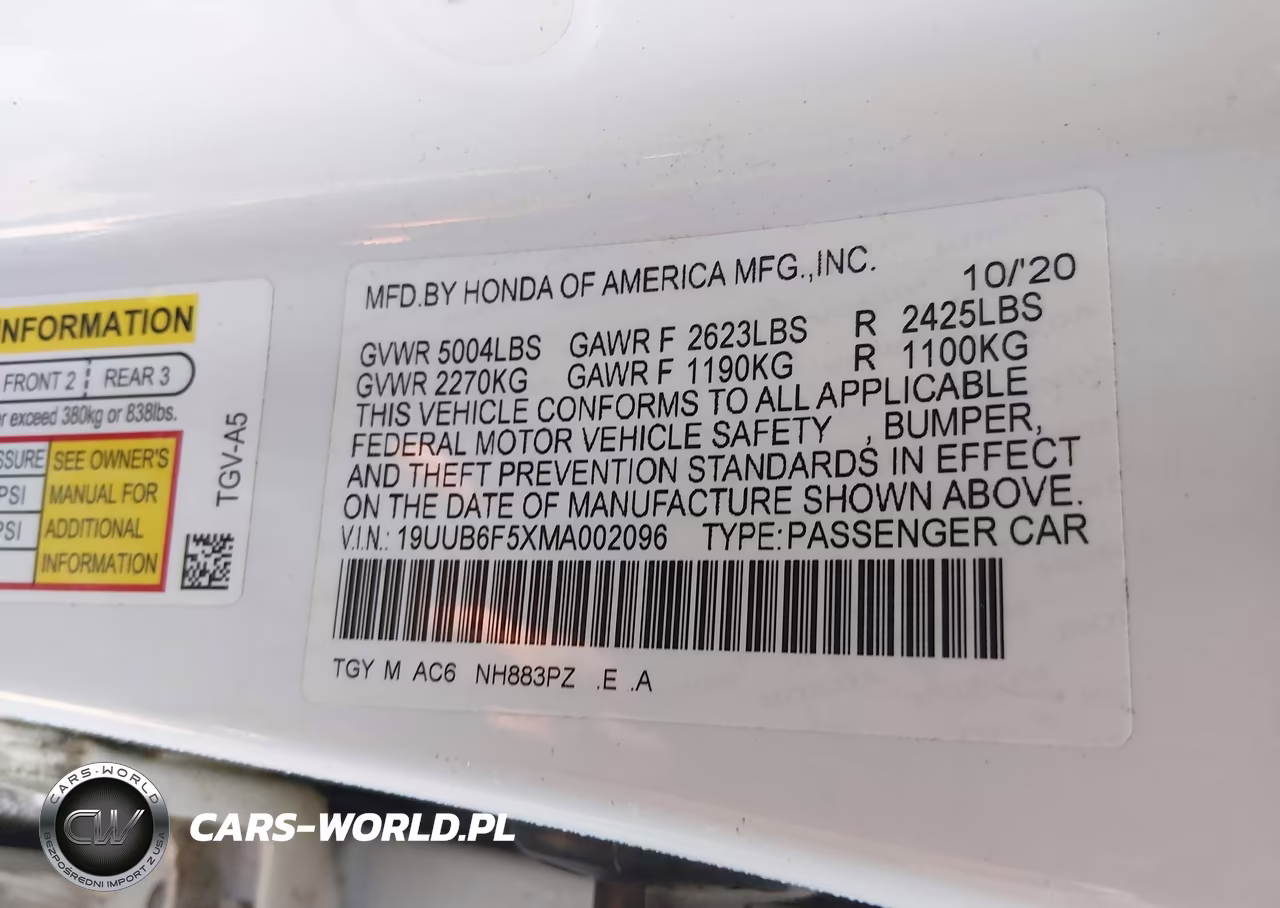 2021 Acura Tlx A-Spec Package VIN:19UUB6F5XMA002096 - 9