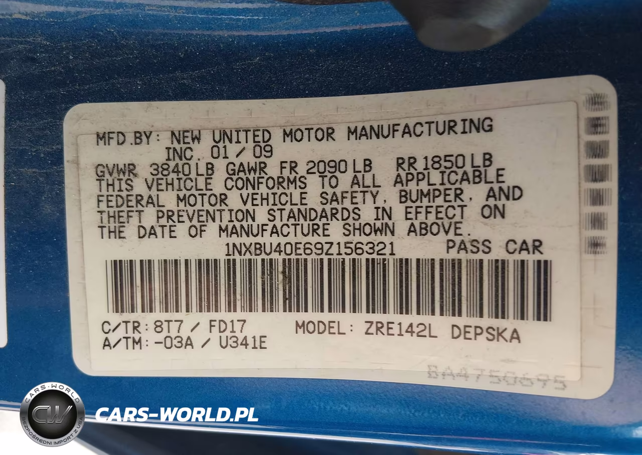 2009 Toyota Corolla S VIN:1NXBU40E69Z156321 - 9