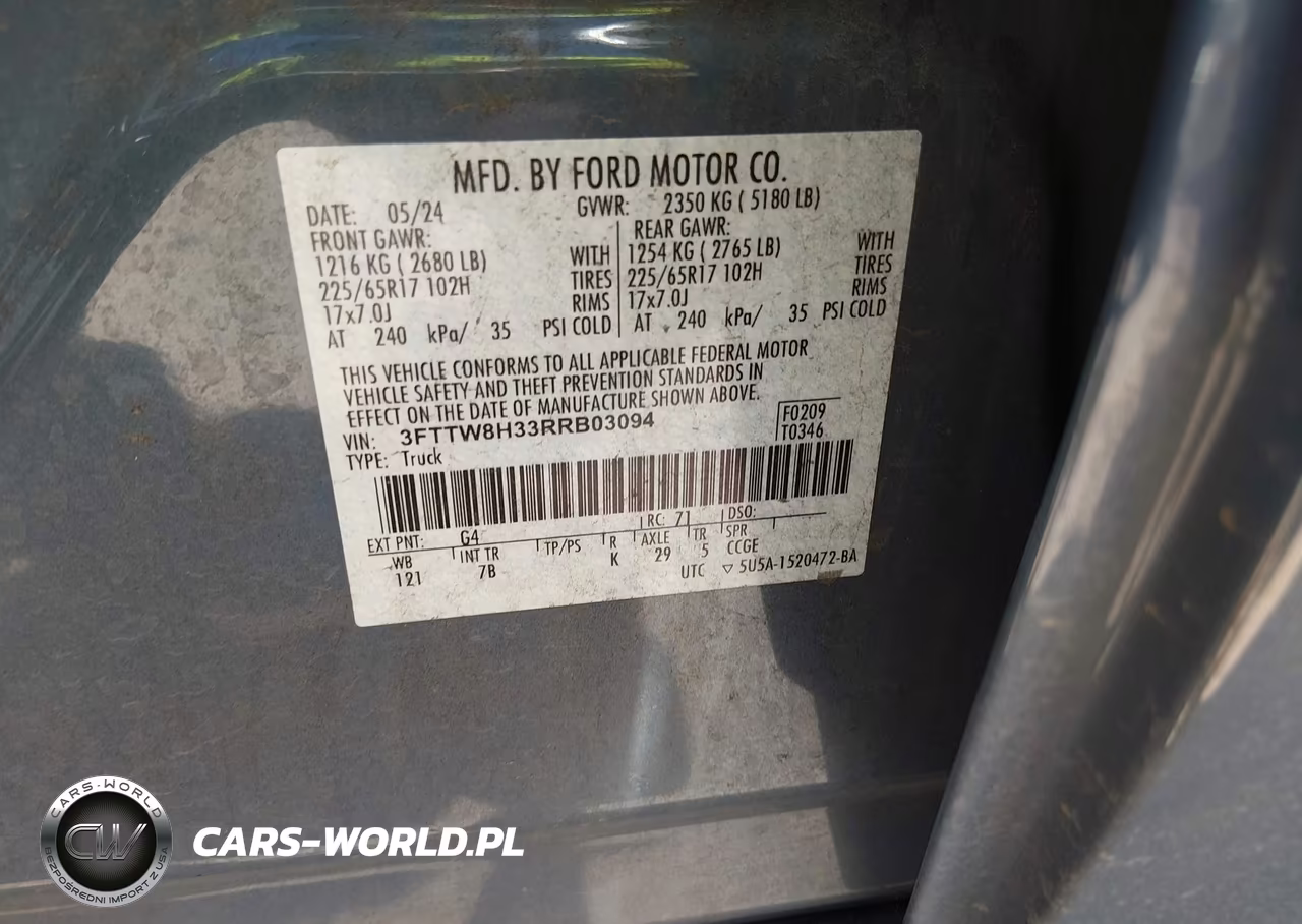 2024 Ford Maverick Xlt VIN:3FTTW8H33RRB03094 - 9