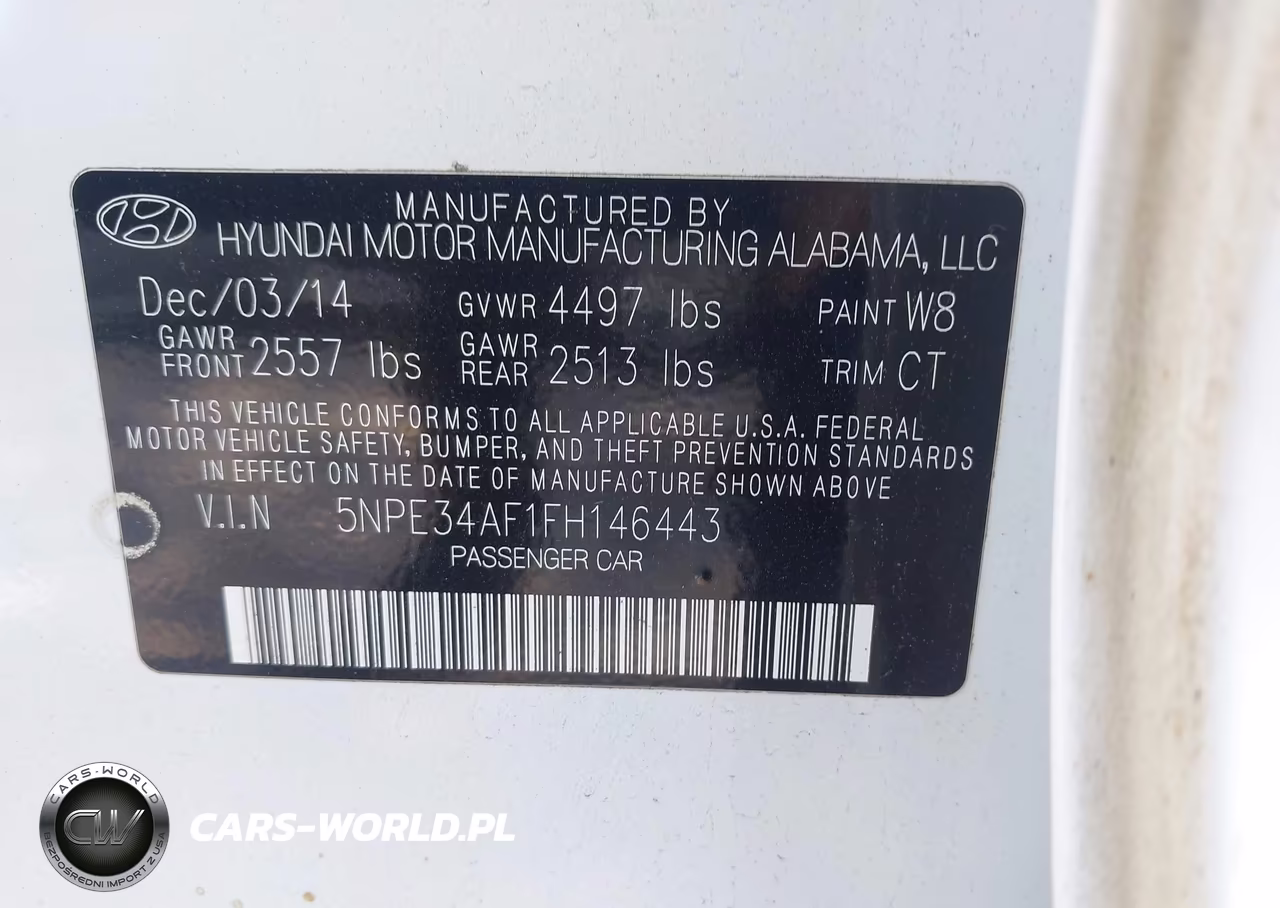 2015 Hyundai Sonata Sport VIN:5NPE34AF1FH146443 - 9