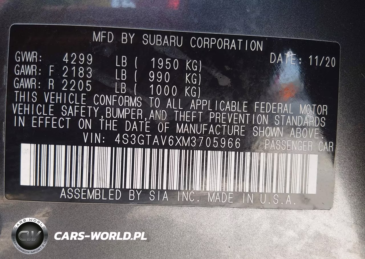2021 Subaru Impreza Premium 5-Door VIN:4S3GTAV6XM3705966 - 9