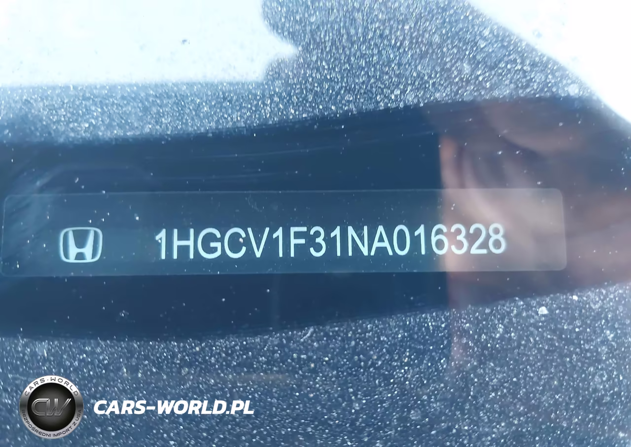 2022 Honda Accord Sport VIN:1HGCV1F31NA016328 - 9