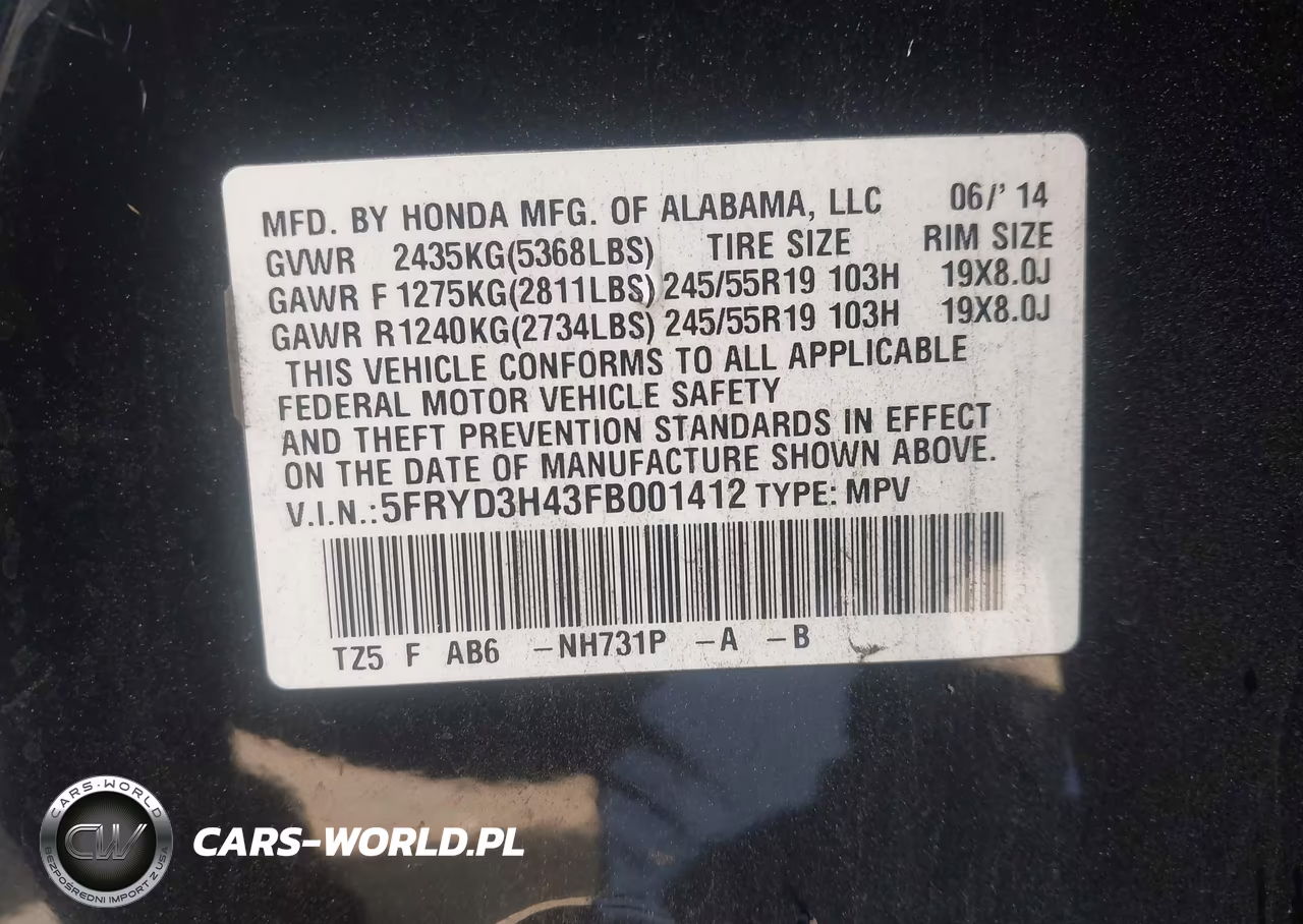 2015 Acura Mdx Technology Package VIN:5FRYD3H43FB001412 - 9