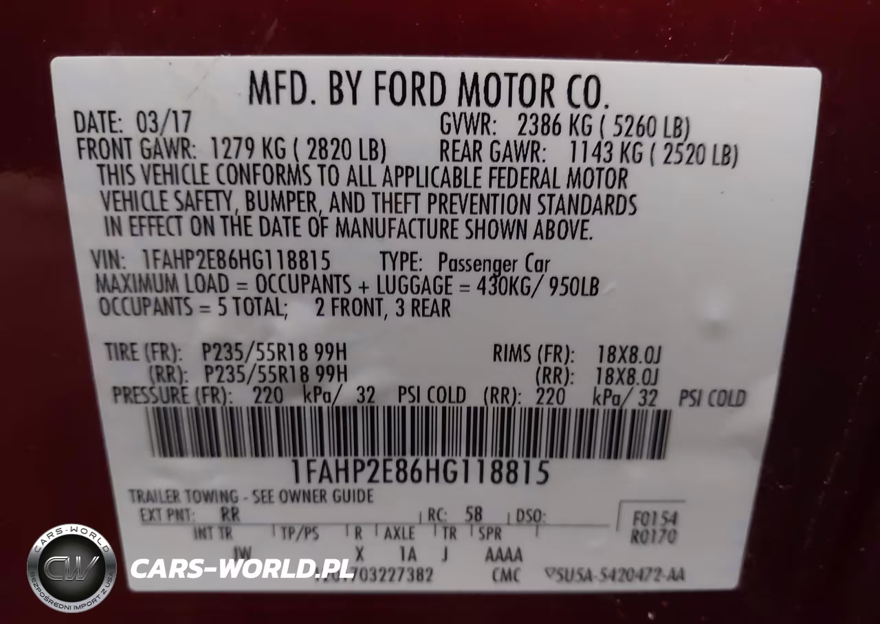 2017 Ford Taurus Sel VIN:1FAHP2E86HG118815 - 9