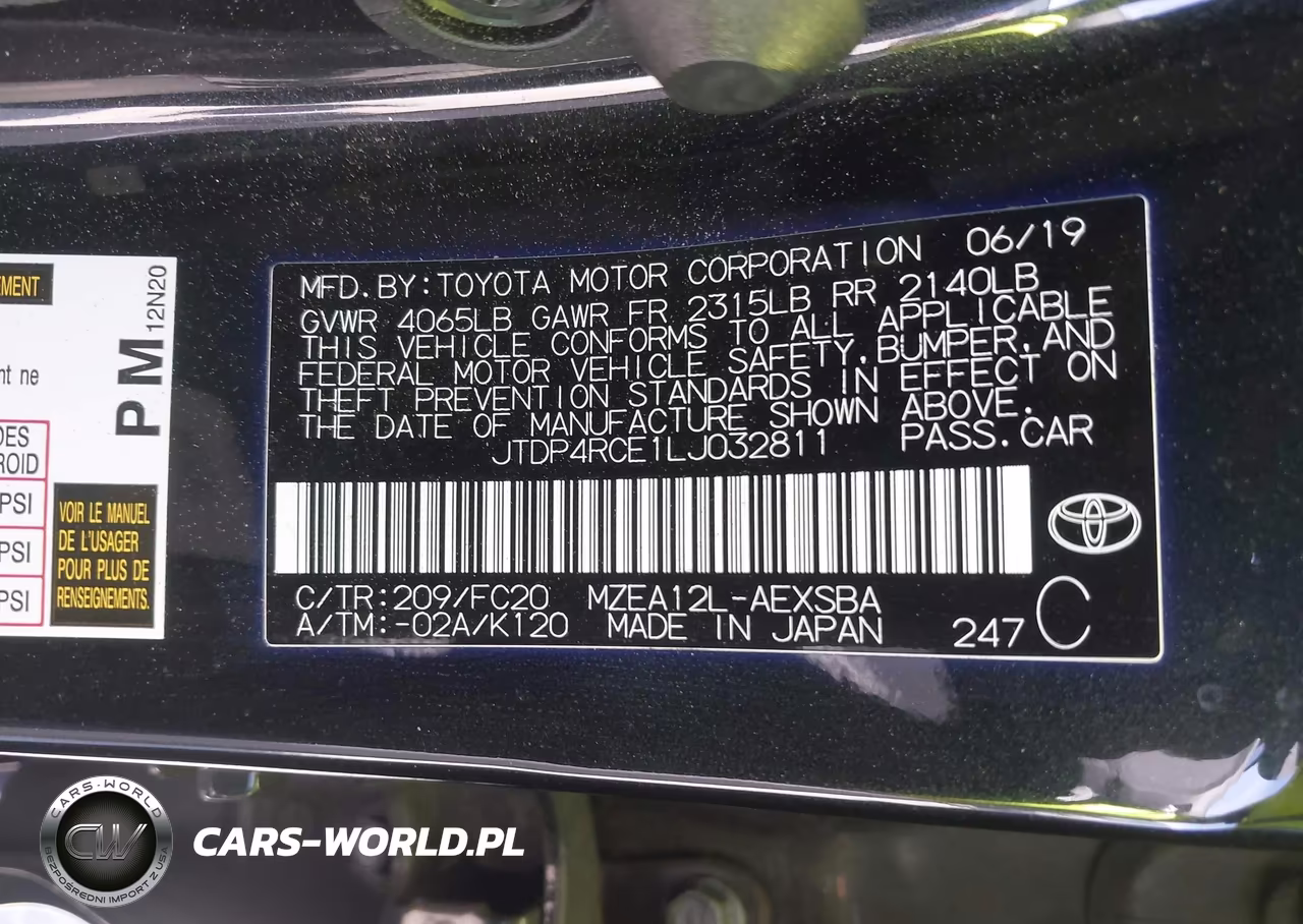 2020 Toyota Corolla Se VIN:JTDP4RCE1LJ032811 - 9