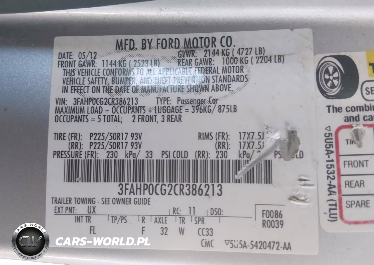 2012 Ford Fusion Sel VIN:3FAHP0CG2CR386213 - 9