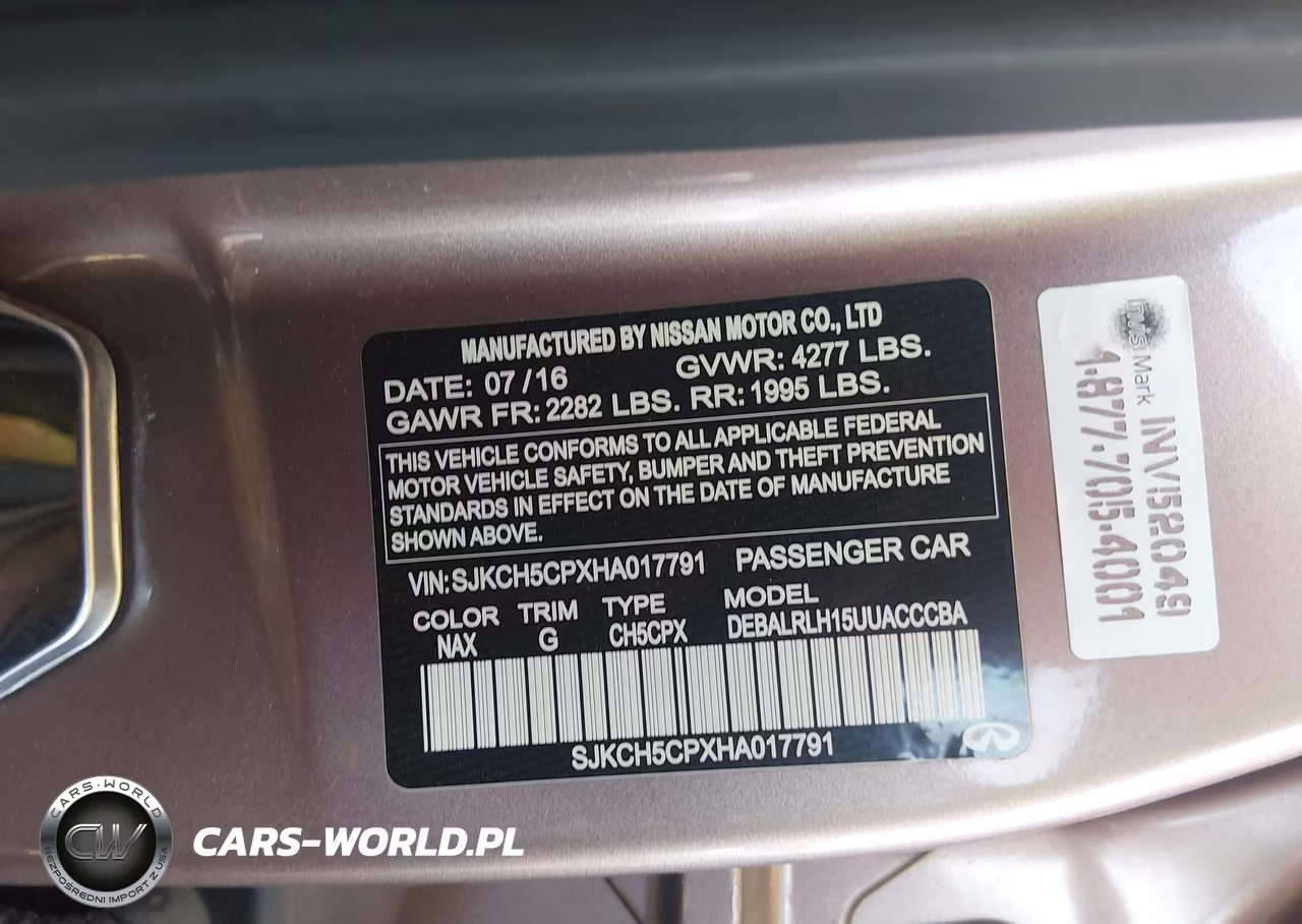 2017 Infiniti Qx30 Premium VIN:SJKCH5CPXHA017791 - 9