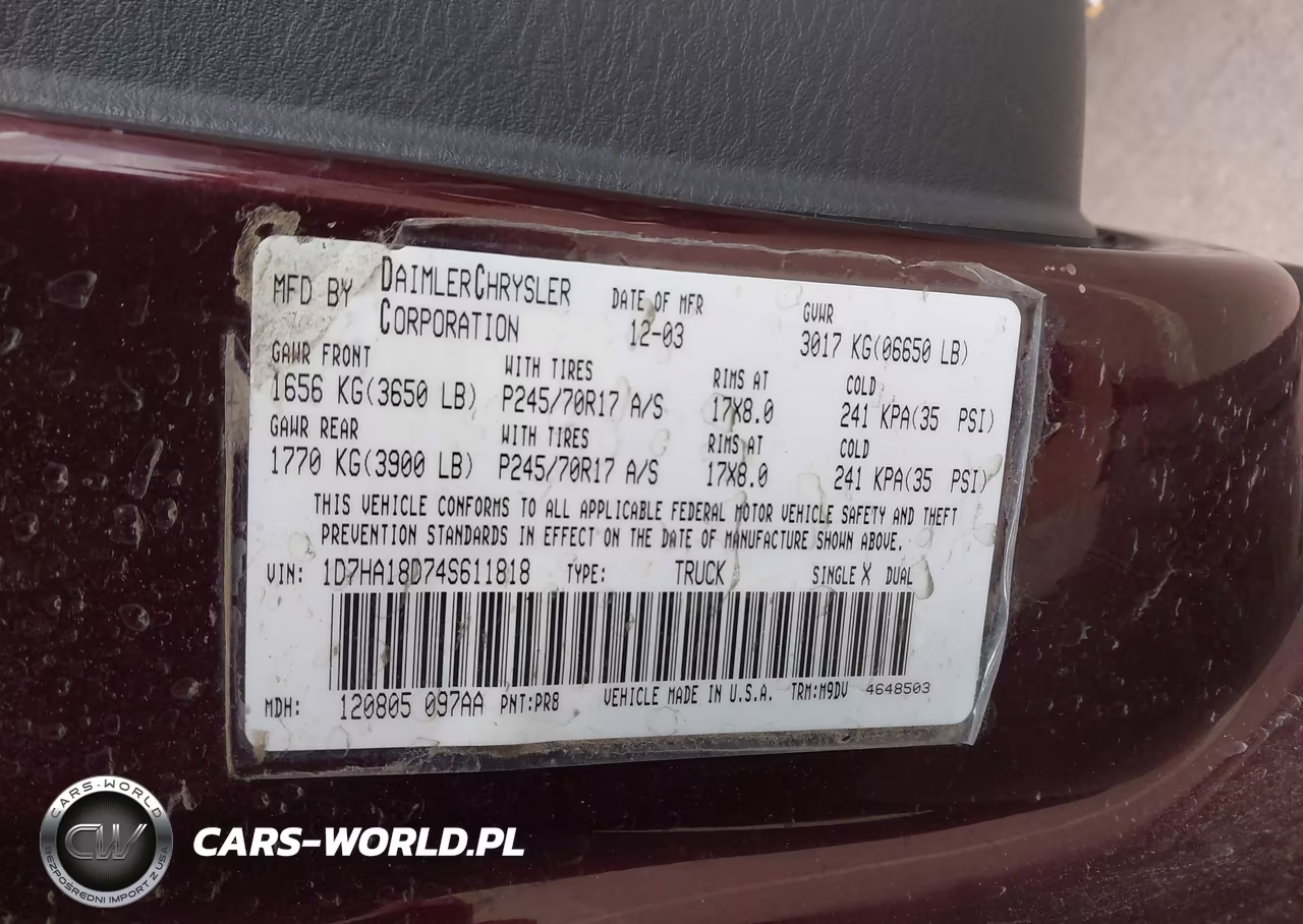 2004 Dodge Ram 1500 Slt-Laramie VIN:1D7HA18D74S611818 - 9
