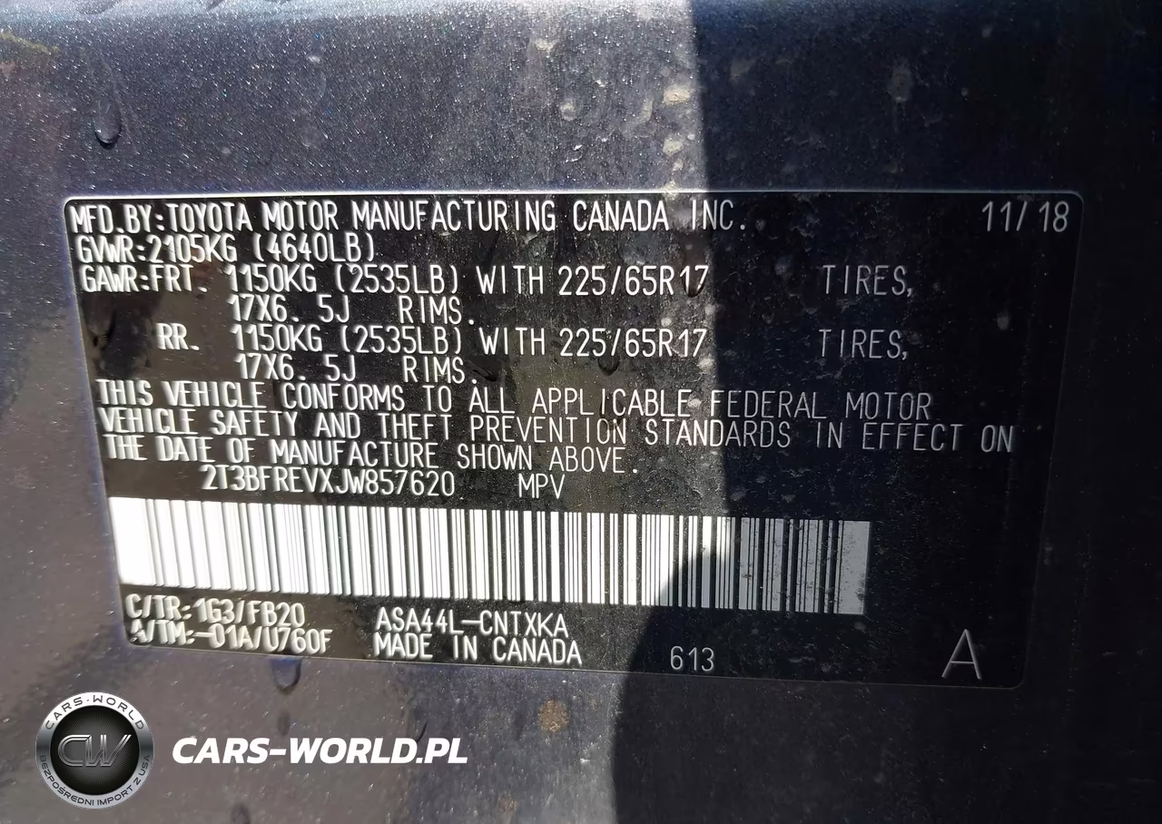 2018 Toyota Rav4 Le VIN:2T3BFREVXJW857620 - 9