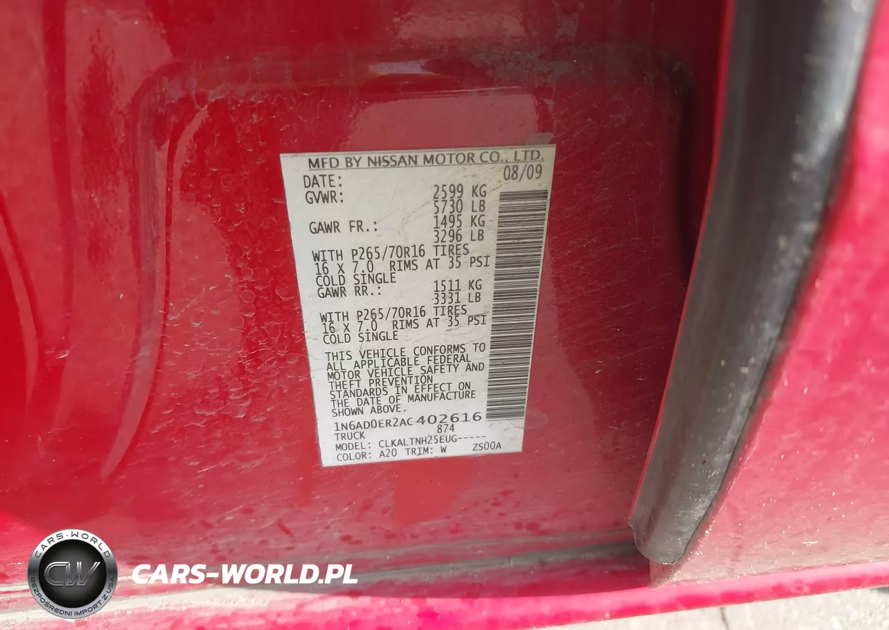 2010 Nissan Frontier Se VIN:1N6AD0ER2AC402616 - 9