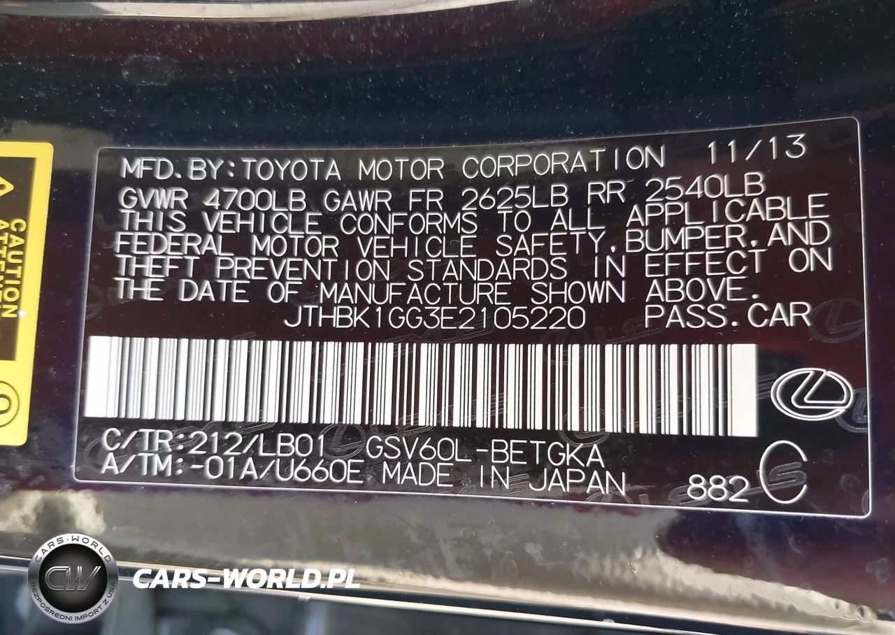 2014 Lexus Es 350 VIN:JTHBK1GG3E2105220 - 9