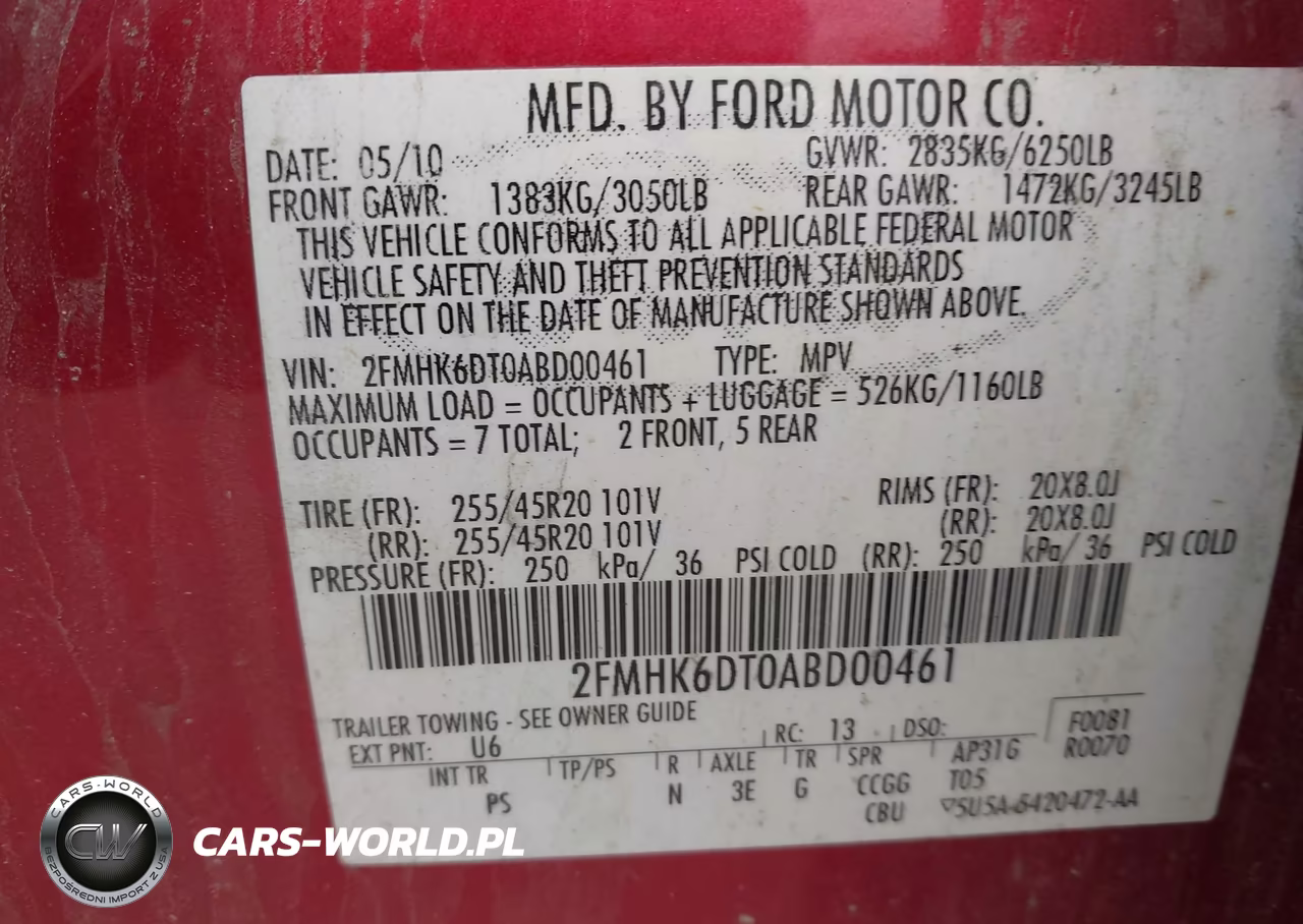 2010 Ford Flex Limited VIN:2FMHK6DT0ABD00461 - 9