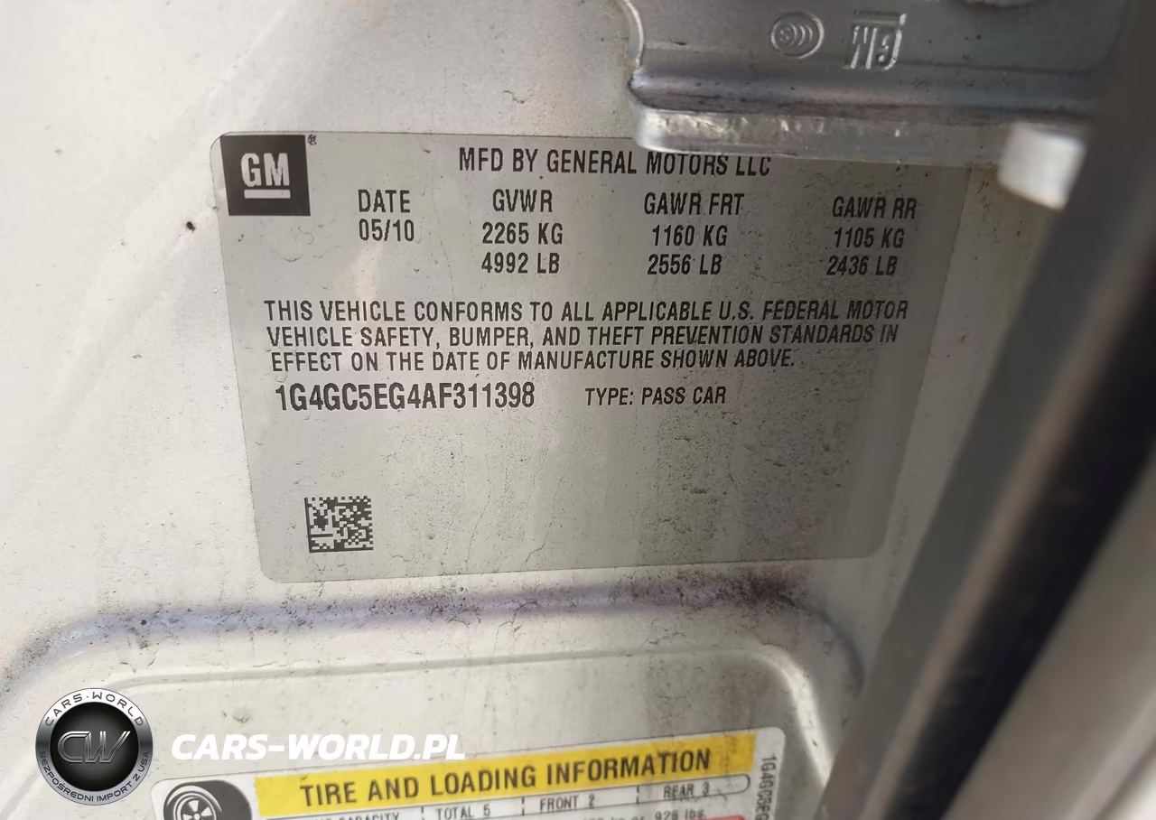 2010 Buick Lacrosse Cxl VIN:1G4GC5EG4AF311398 - 9