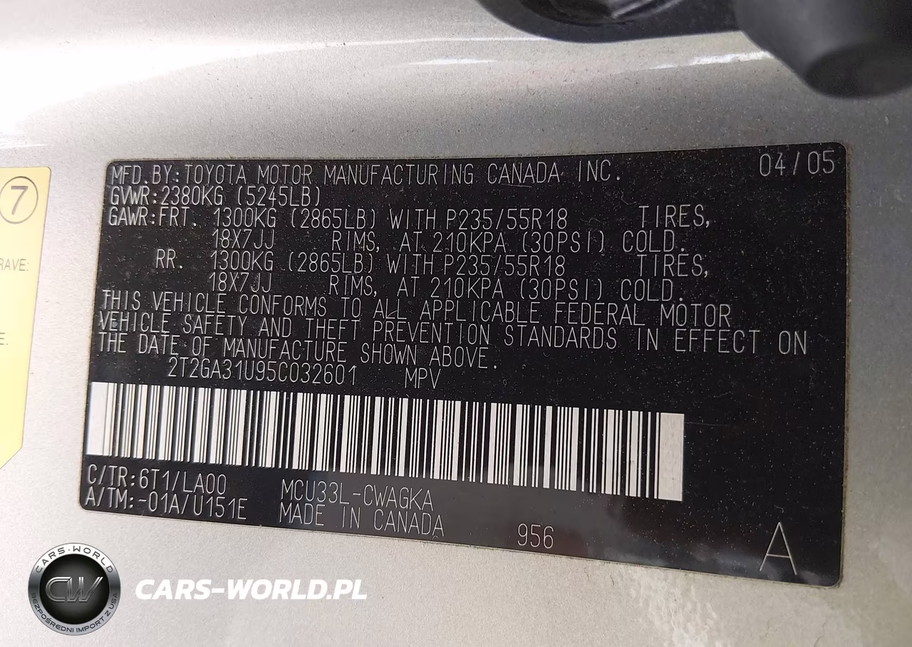 2005 Lexus Rx 330 VIN:2T2GA31U95C032601 - 9