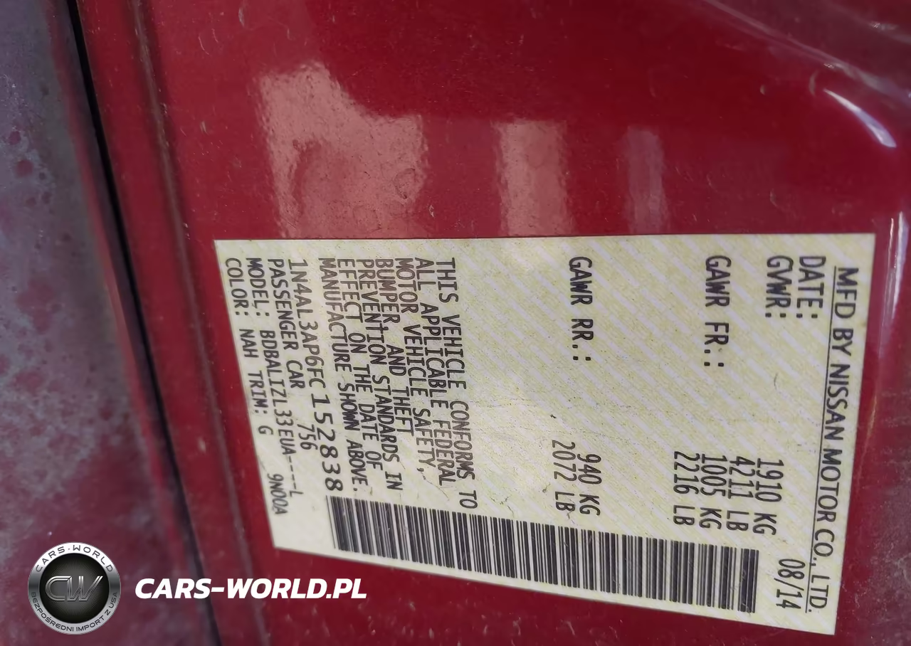 2015 Nissan Altima 2.5 Sv VIN:1N4AL3AP6FC152838 - 9