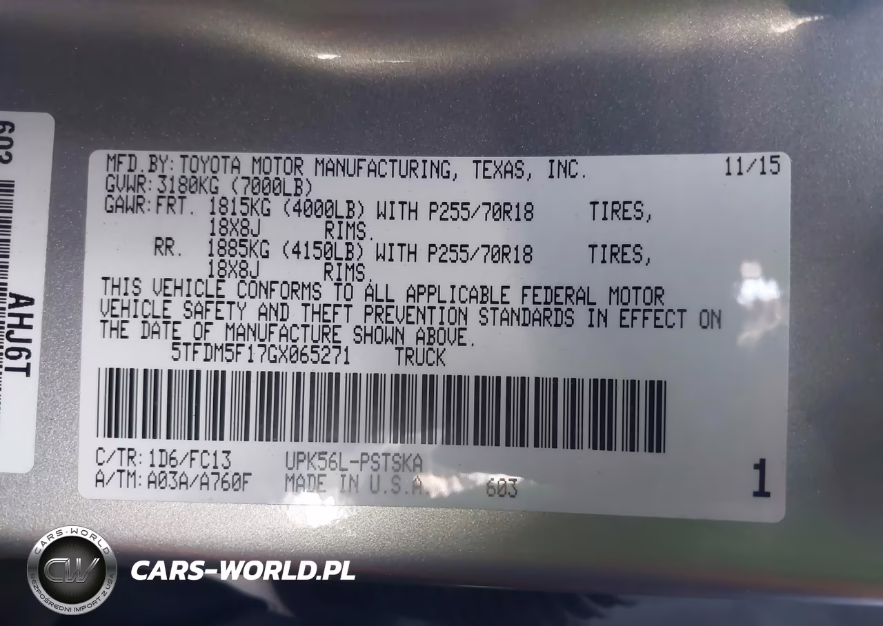 2016 Toyota Tundra Sr5 4.6L V8 VIN:5TFDM5F17GX065271 - 9