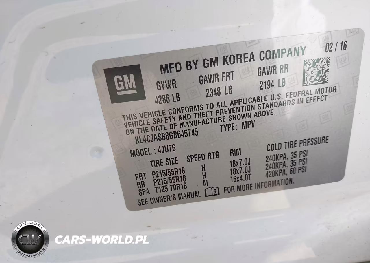 2016 Buick Encore VIN:KL4CJASB8GB645745 - 7