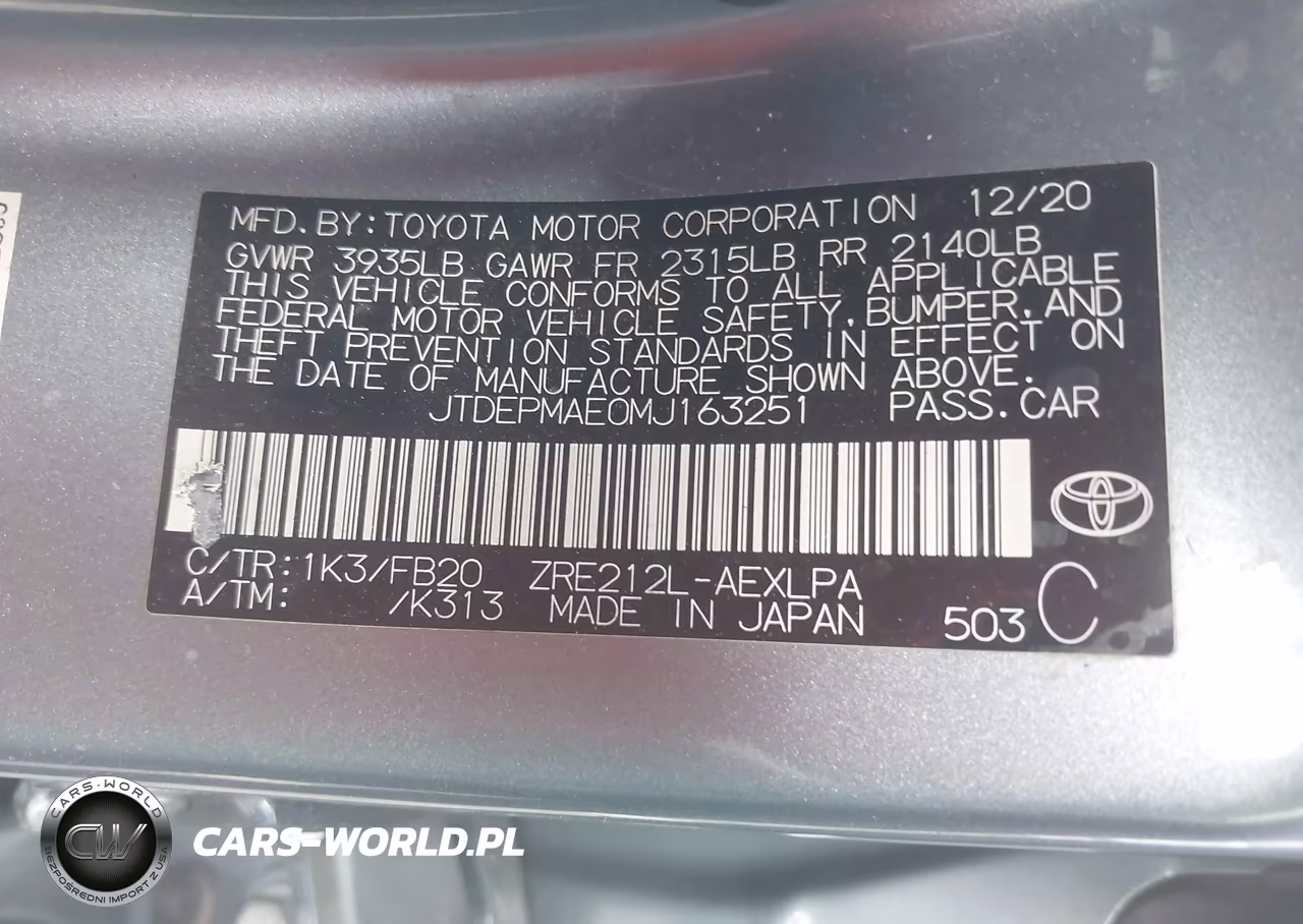2021 Toyota Corolla Le VIN:JTDEPMAE0MJ163251 - 9