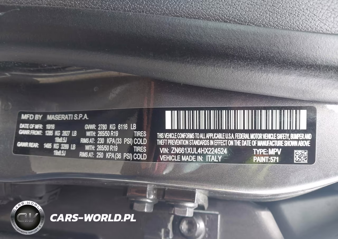 2017 Maserati Levante VIN:ZN661XUL4HX224524 - 9
