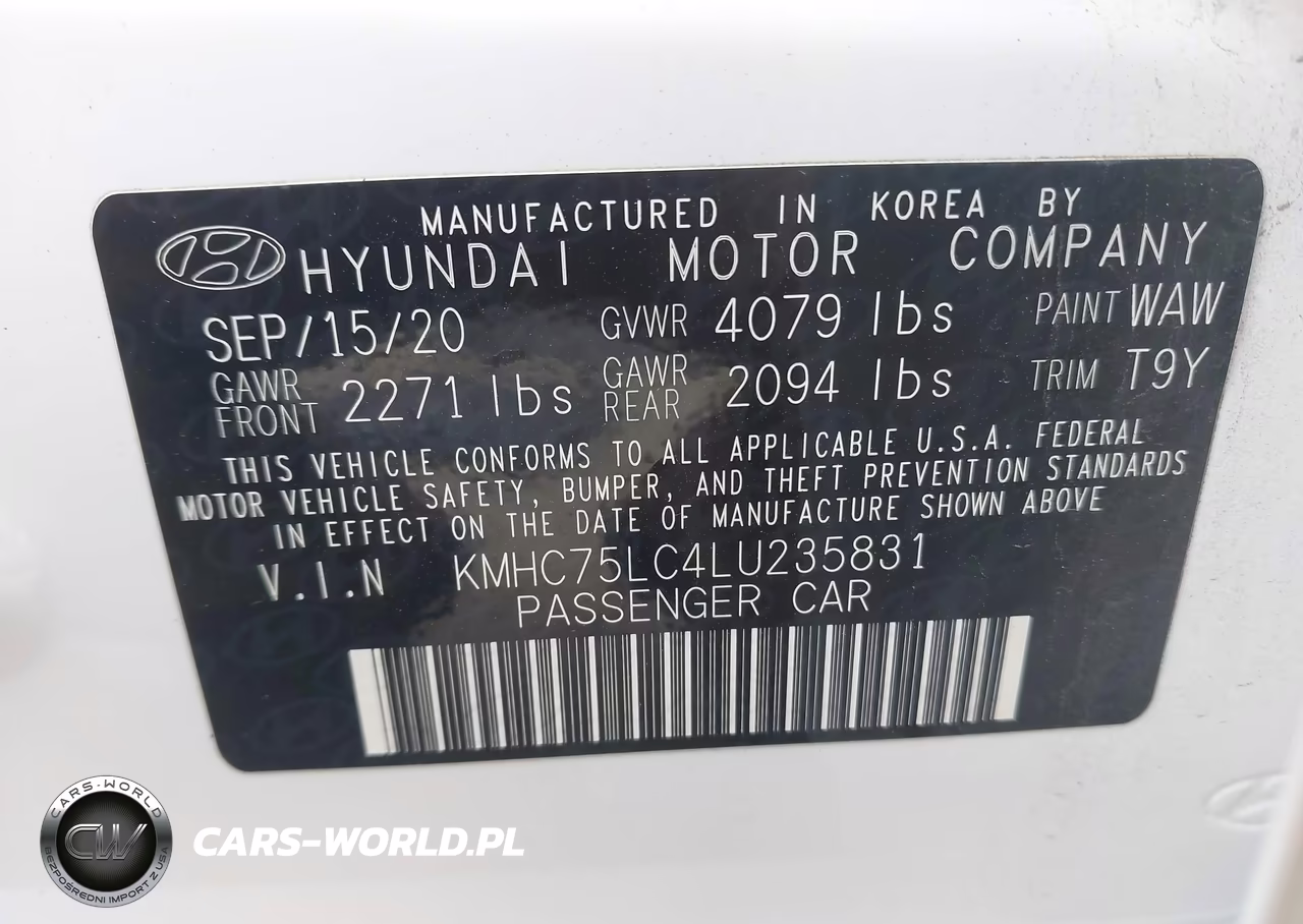 2020 Hyundai Ioniq Hybrid Se VIN:KMHC75LC4LU235831 - 9