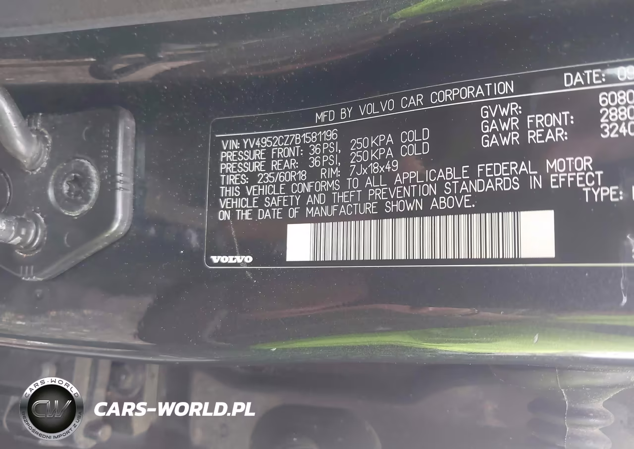 2011 Volvo Xc90 3.2 VIN:YV4952CZ7B1581196 - 9