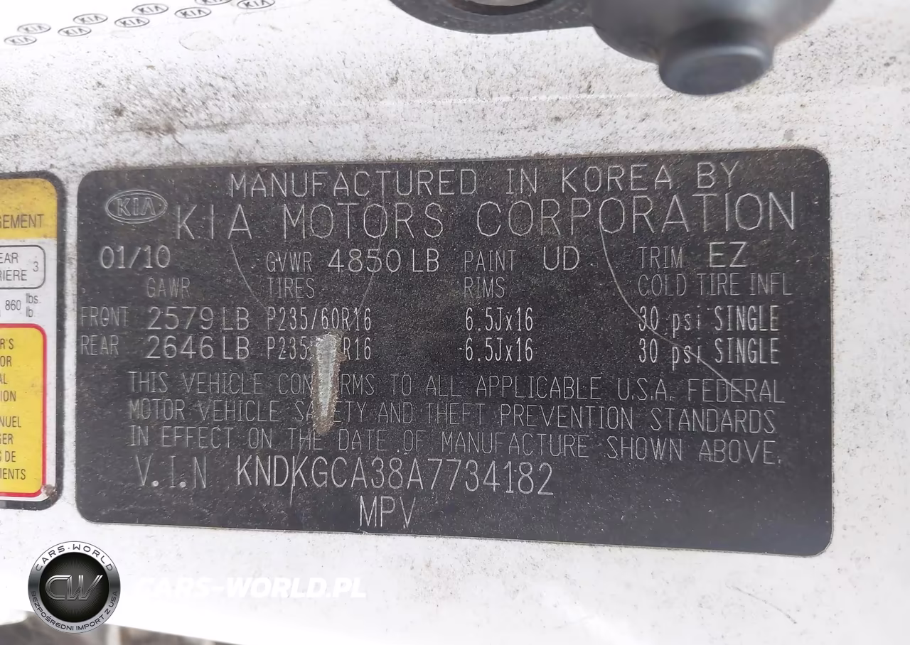 2010 Kia Sportage Lx V6 VIN:KNDKGCA38A7734182 - 9