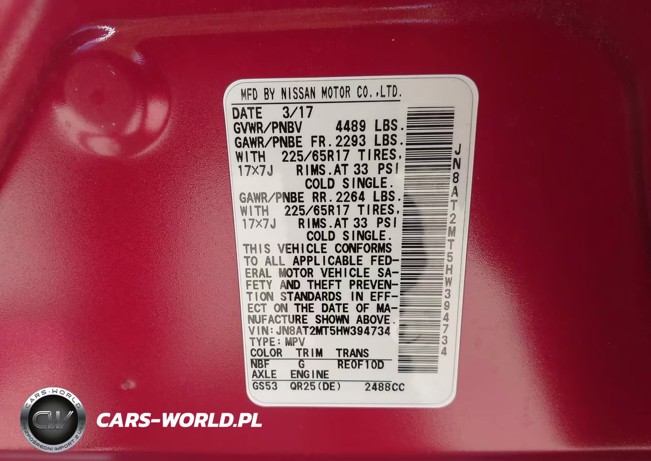 2017 Nissan Rogue S VIN:JN8AT2MT5HW394734 - 9