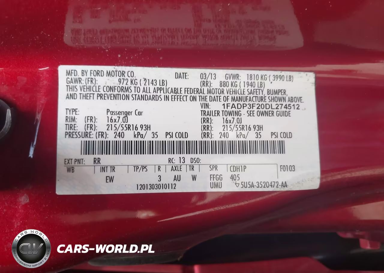 2013 Ford Focus Se VIN:1FADP3F20DL274512 - 9