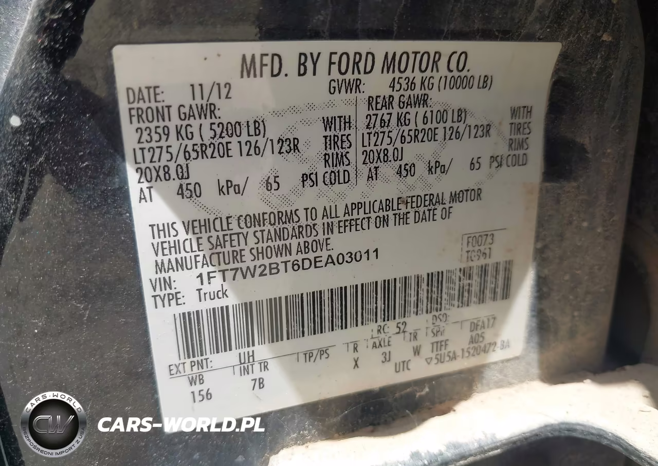 2013 Ford Super Duty F-250 Srw Platinum VIN:1FT7W2BT6DEA03011 - 9