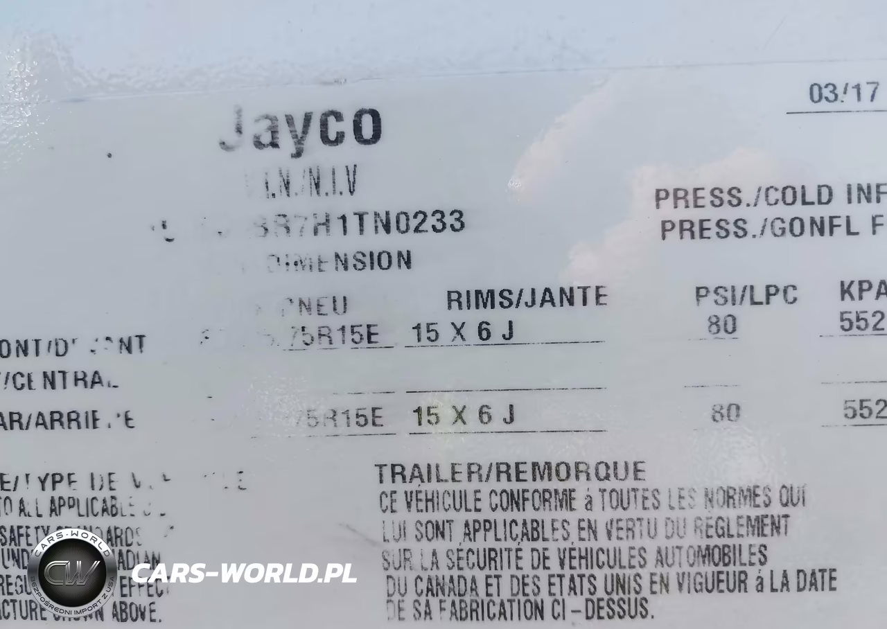 2017 Jayco Camper VIN:1UJBJ0BR7H1TN0233 - 12
