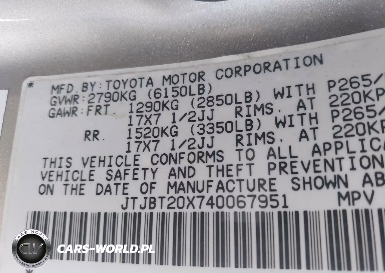 2004 Lexus Gx 470 VIN:JTJBT20X740067951 - 9