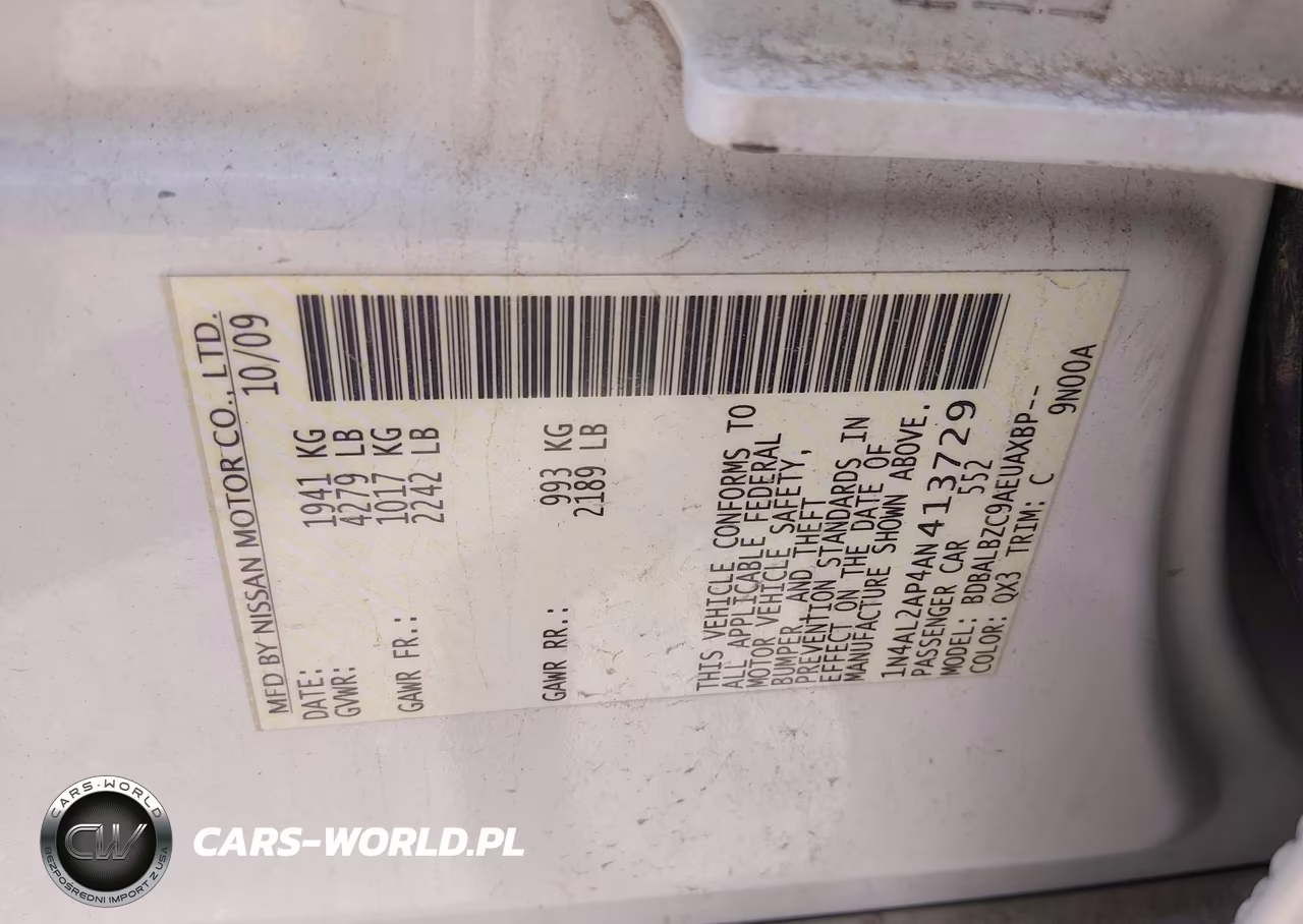 2010 Nissan Altima 2.5 S VIN:1N4AL2AP4AN413729 - 9