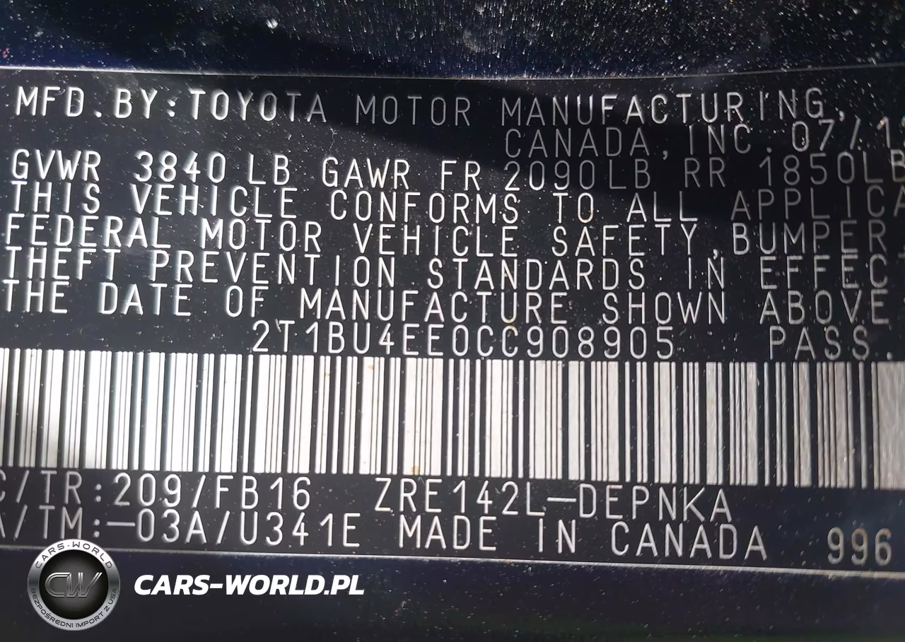 2012 Toyota Corolla Le VIN:2T1BU4EE0CC908905 - 9