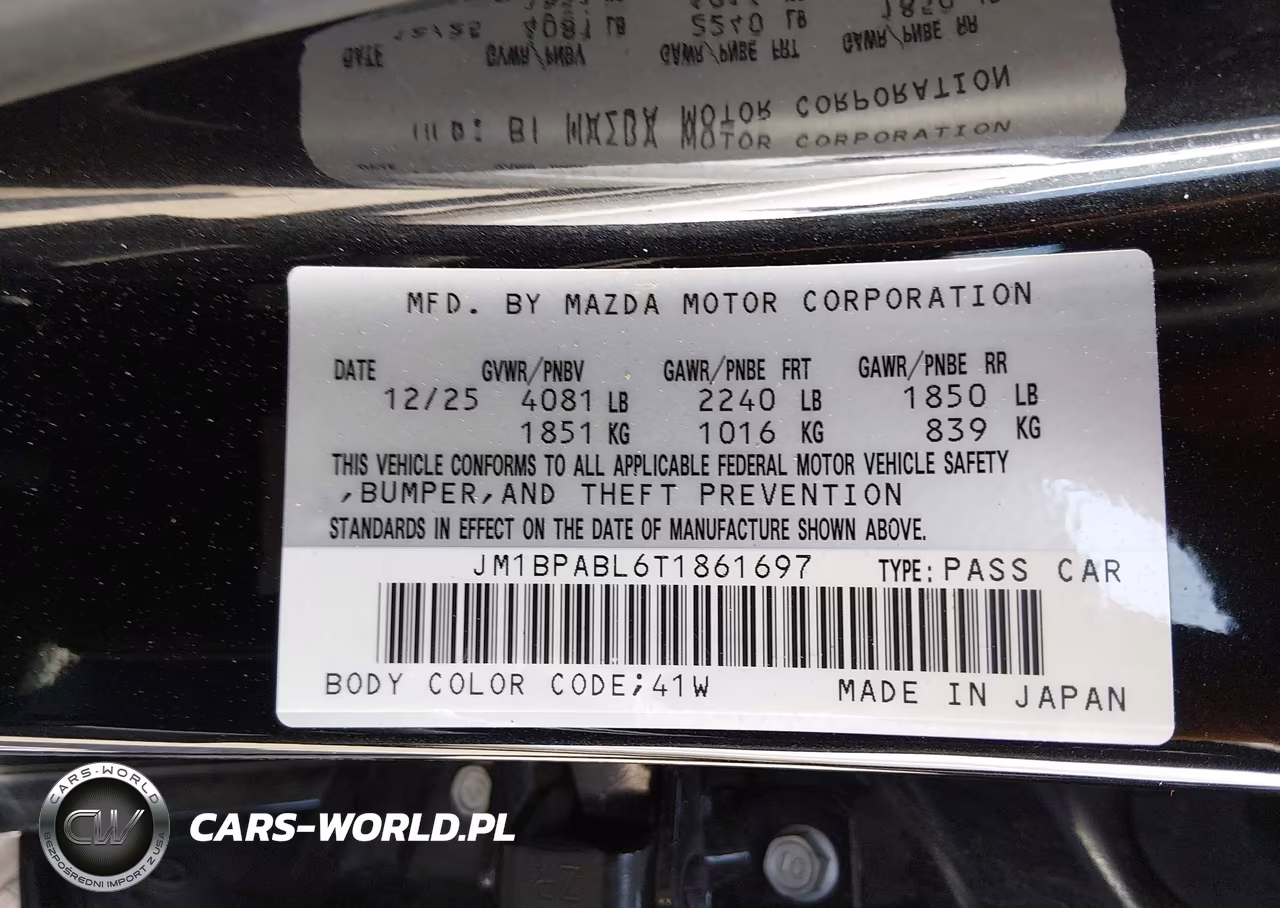 2026 Mazda Mazda3 2.5 S Select Sport VIN:JM1BPABL6T1861697 - 9