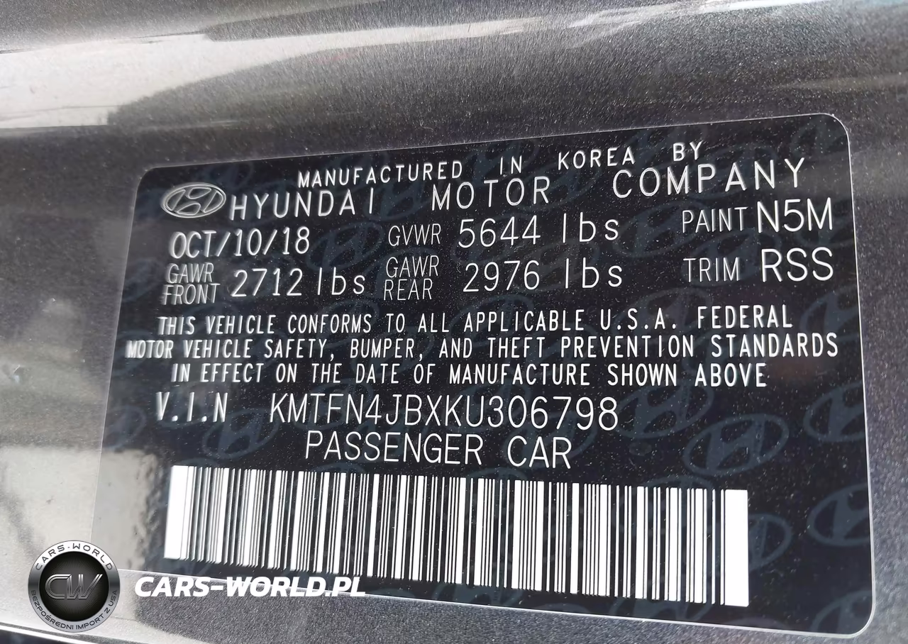 2019 Genesis G80 3.3T Sport VIN:KMTFN4JBXKU306798 - 9
