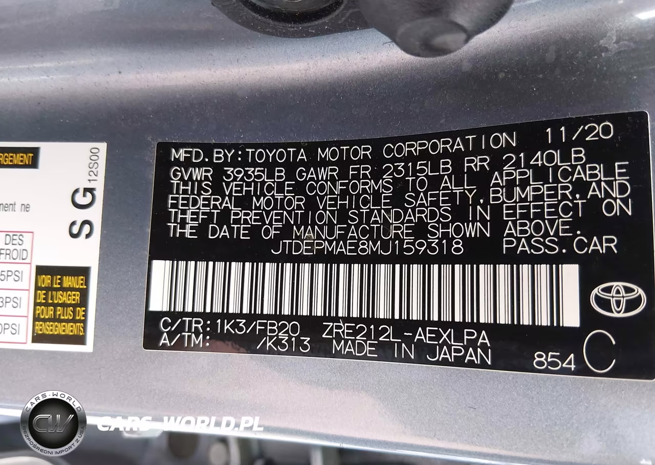 2021 Toyota Corolla Le VIN:JTDEPMAE8MJ159318 - 9