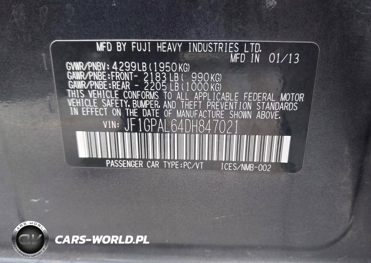 2013 Subaru Impreza 2.0I Sport Premium VIN:JF1GPAL64DH847021 - 9