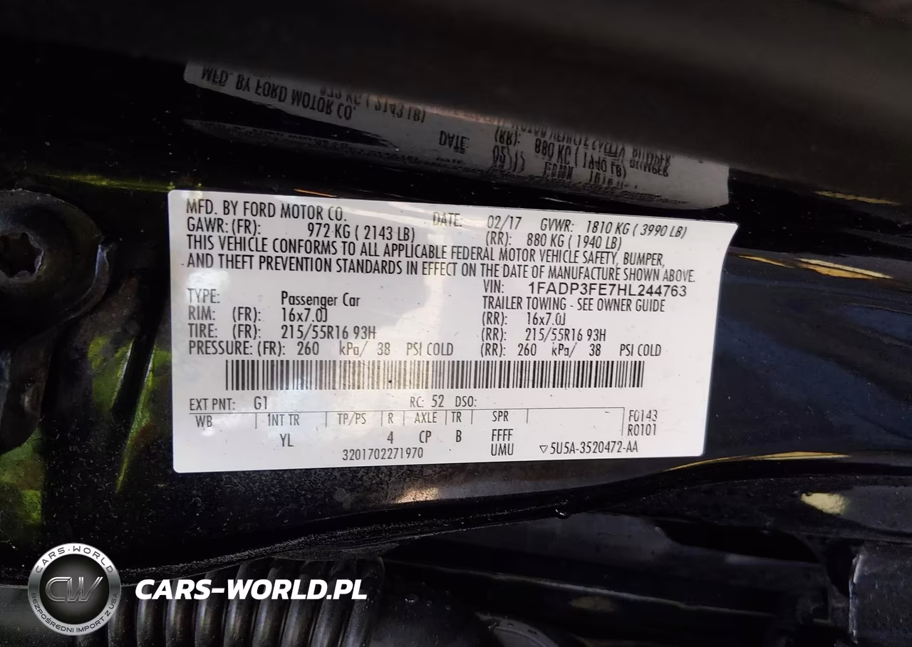 2017 Ford Focus Se VIN:1FADP3FE7HL244763 - 9